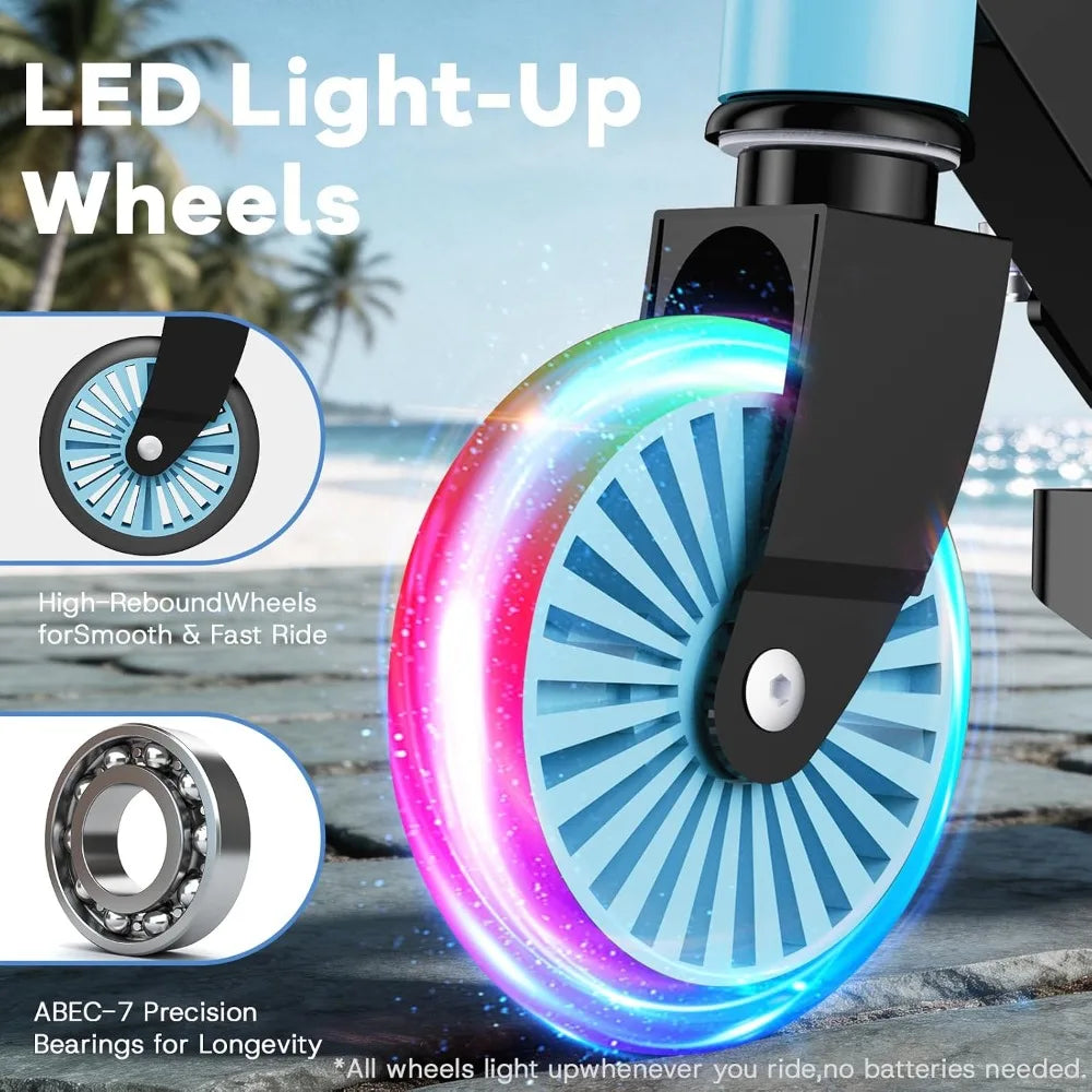 2 Wheel Foldable Scooter for Kids With Light Up Wheels