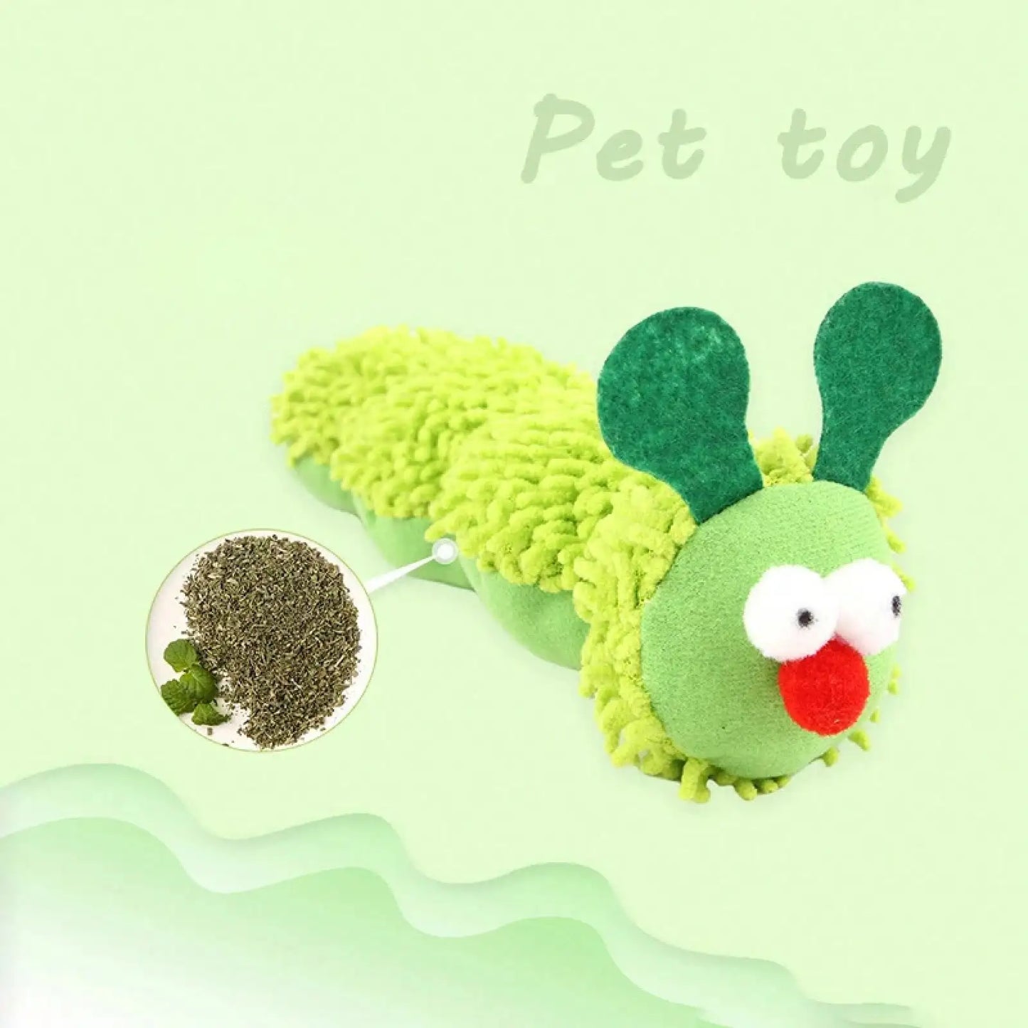 Caterpillar Catnip Toy for Kitties.  Interaction Toy to keep your Cat happy and playful.