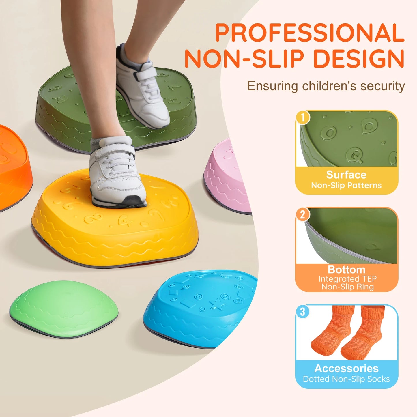 Stepping Stones Indoor Outdoor Play System For Developing Movement and Balance