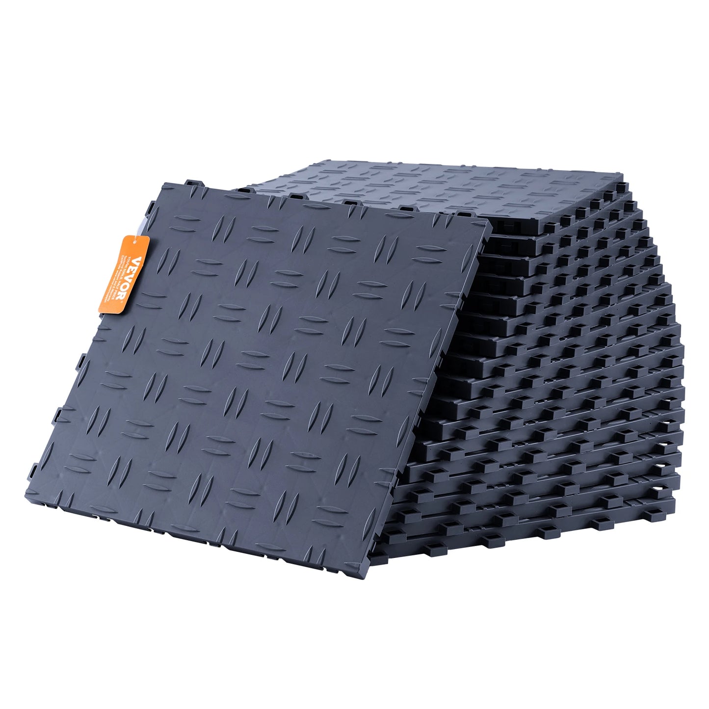 Interlocking Garage Floor Tiles 25 Pack Non Slip Double Sided Texture