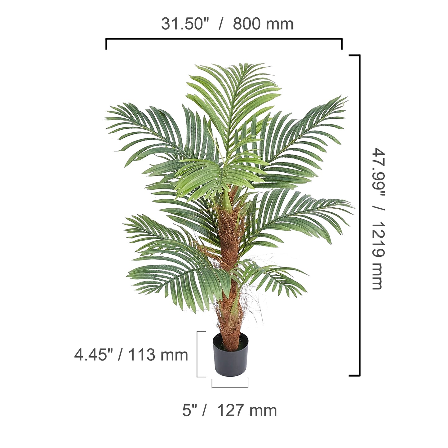 Artificial Palm Tree Faux Plant For Indoor Outdoor Decor
