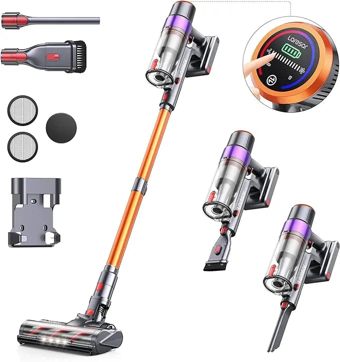 Cordless Vacuum Cleaner, Handheld Home Appliance, 450W Powerful Smart Vac, Detachable Battery- free up cleaning time for "Me Time".