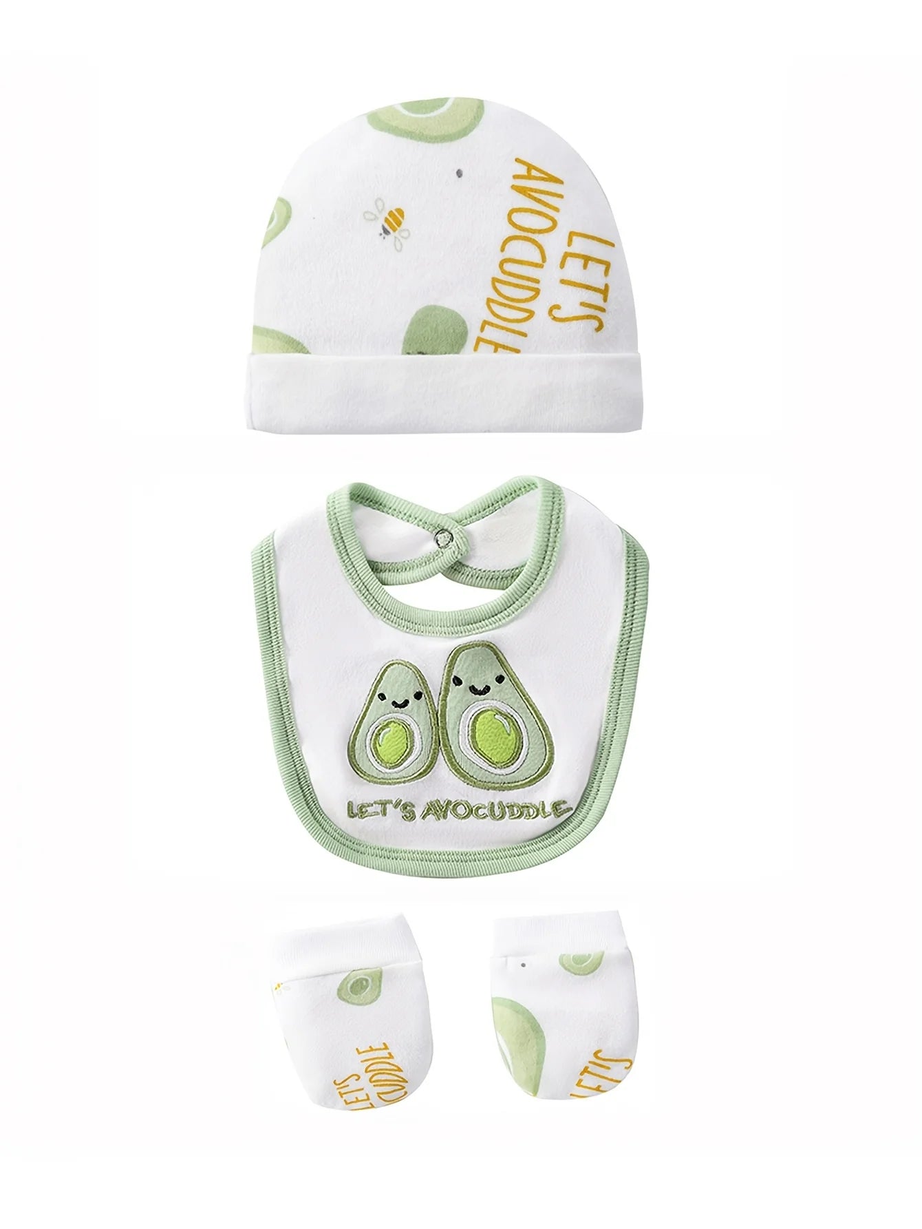 8pcs Infant Cozy Wear, 100% Cotton Infant Essentials, Unisex Bodysuit & Romper, Pants, Soft Jacket, T-shirt with Hat, Bib and Socks. Perfect for gifting, sizes 3-9 months.