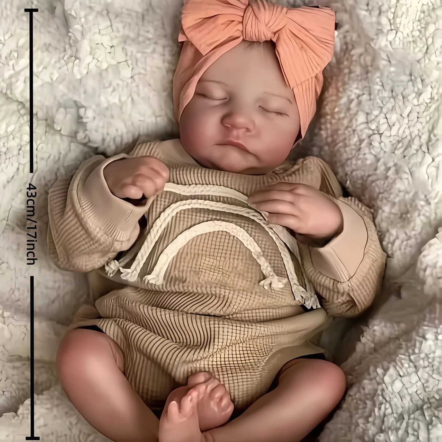 Lifelike Reborn Doll Handmade Art Doll With Vinyl Limbs