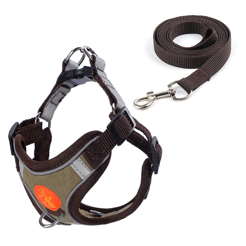 Dog Harness With Reflective Straps Soft Mesh Breathable Comfort Walking