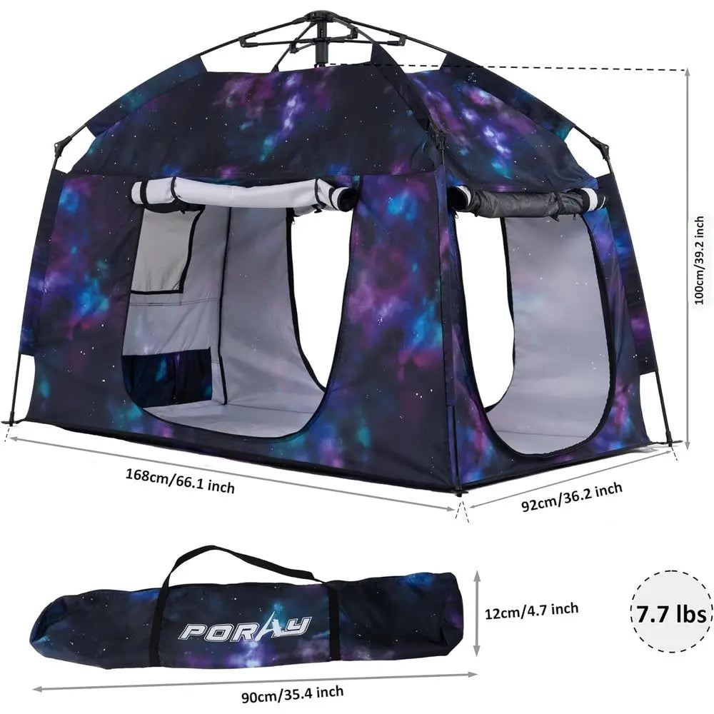 Night Sky Play Tent With LED Lights For Sensory Play or a Calming Retreat