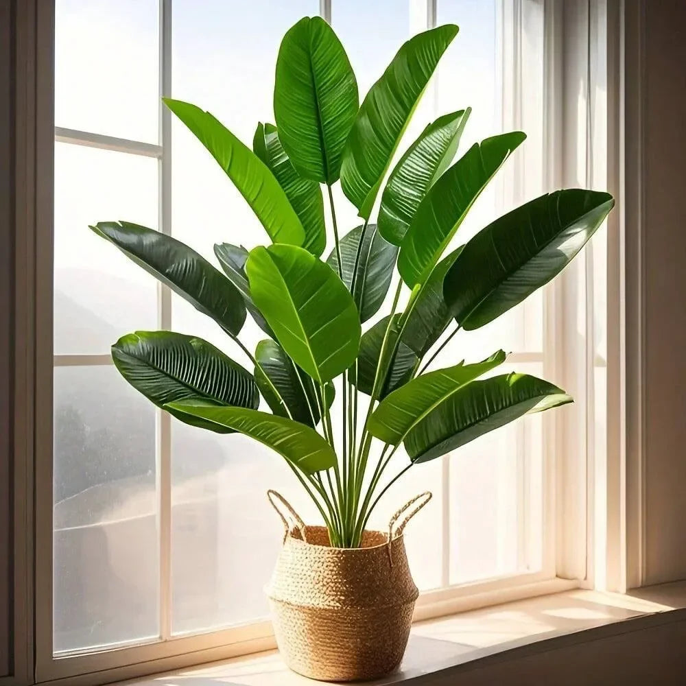1pc 18 Leaves Artificial Tropical Banana Plant,  for adding a bit of Nature to Home and Patios.