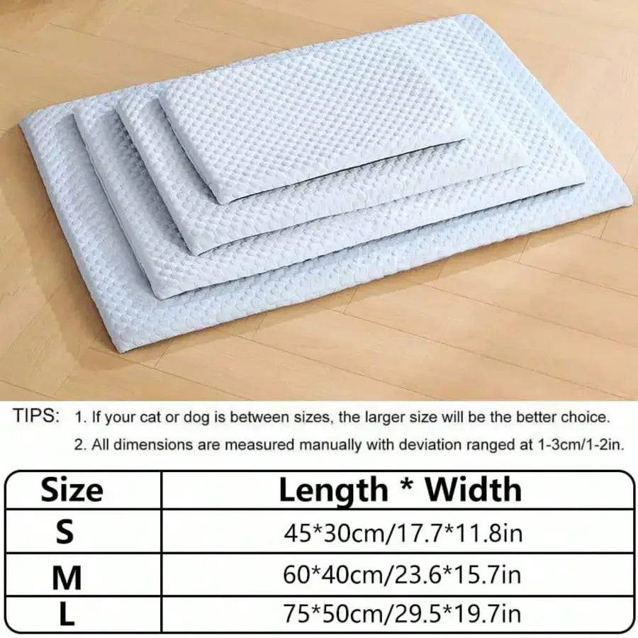 Cooling Pet Bed And Resting Mat Non Slip Washable Cotton All Seasons Small Pets