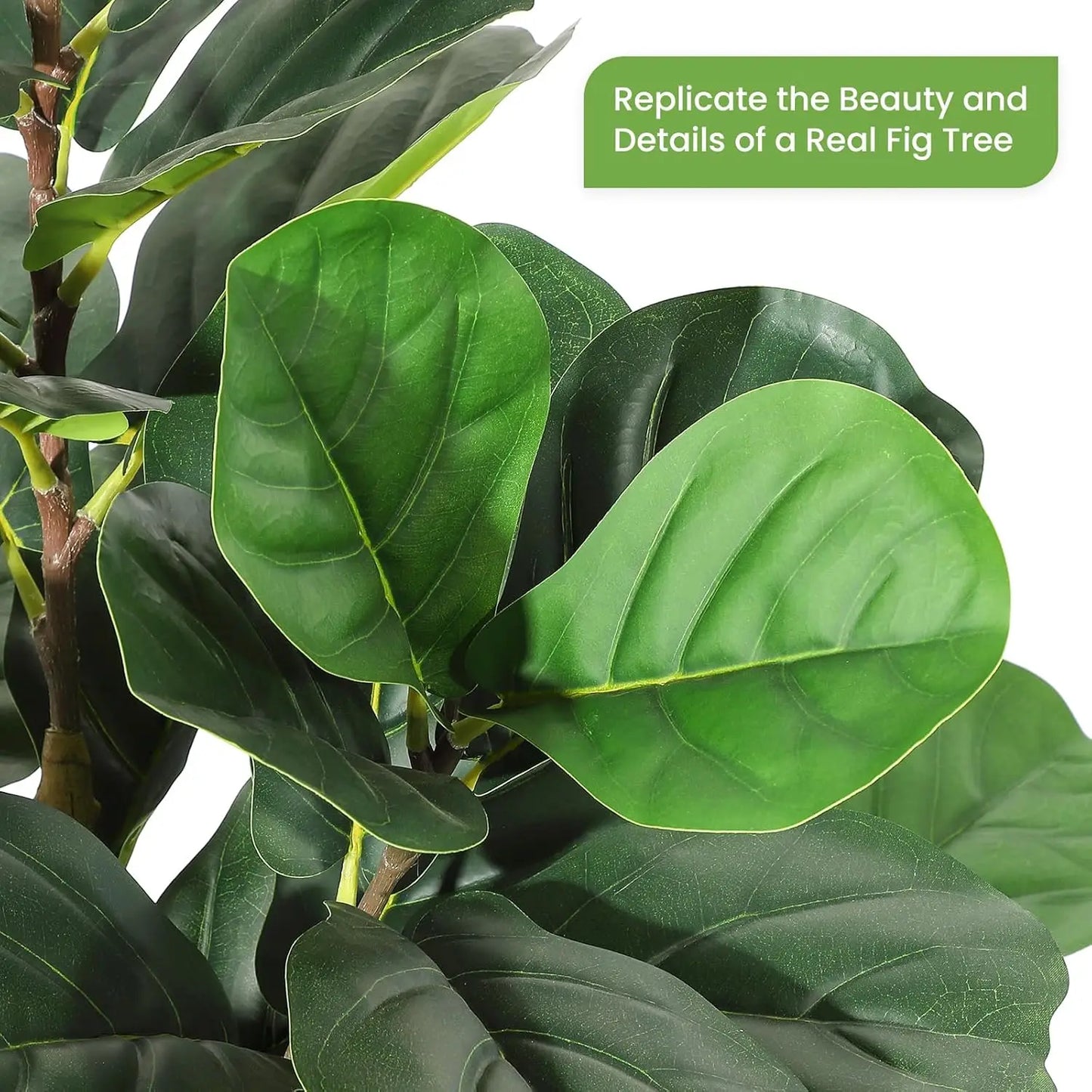 5/6/7 Ft  Artificial Fiddle Leaf Fig Tree with Decorative Pot Faux Trees, Beautiful Greenery for Enhancing the Home