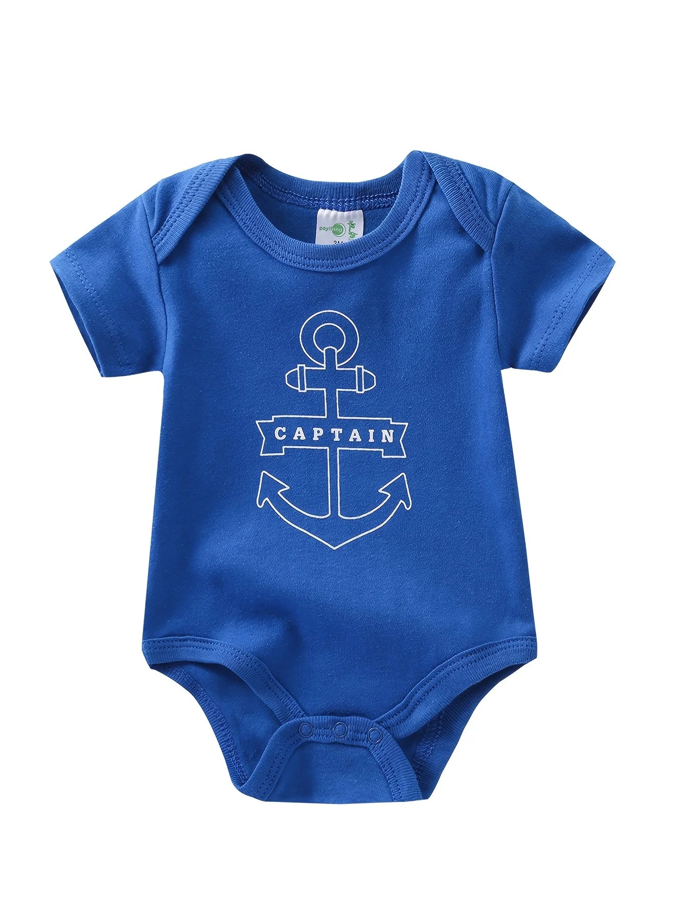 5pcs Baby Boy Bodysuits, Short Crawler Onesies, with Sailboat Pattern, Soft Breathable Casual Infant Clothes, infant sizes 0-12 months.