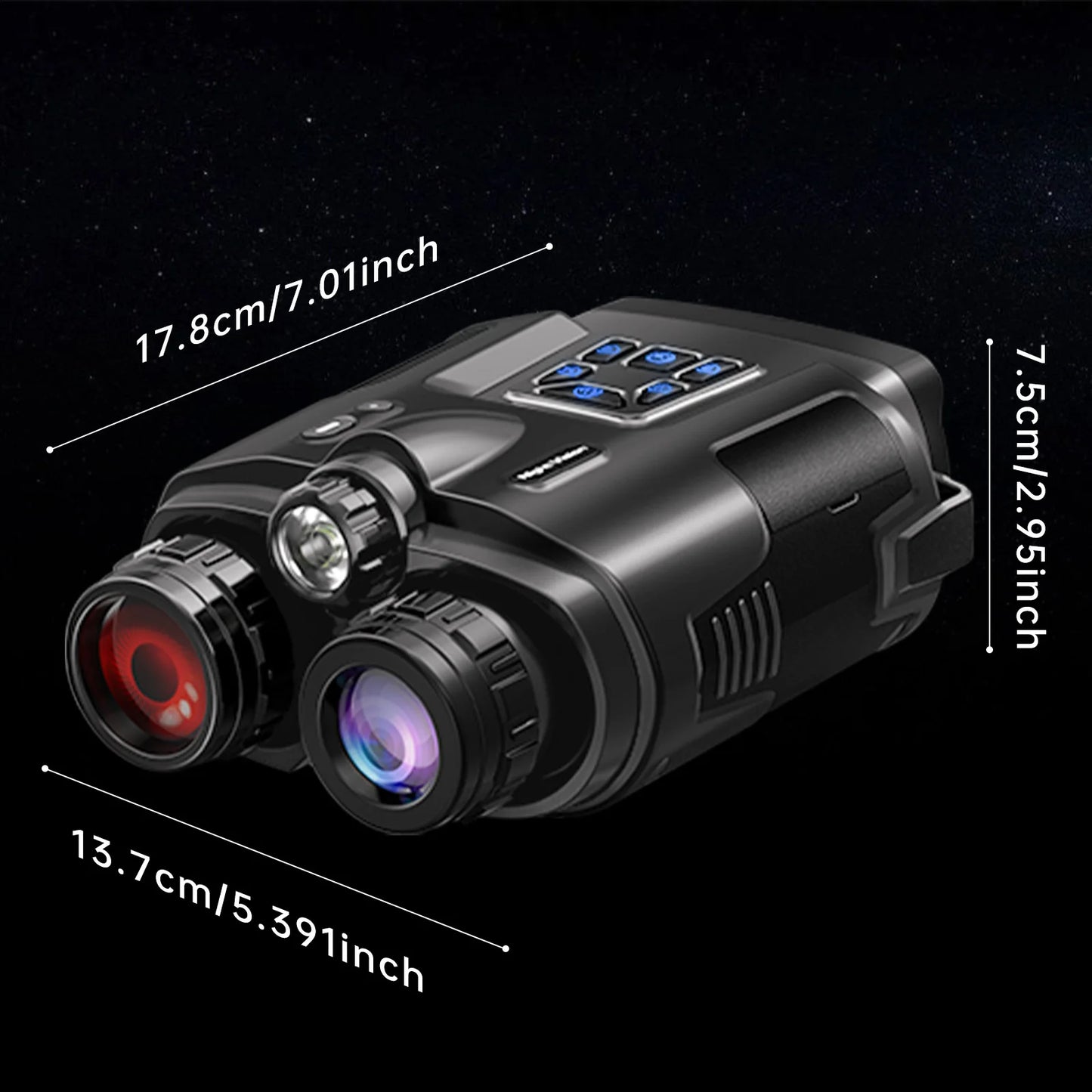 Night Vision Binoculars 4K Infrared Rechargeable 8X Zoom and 3" display