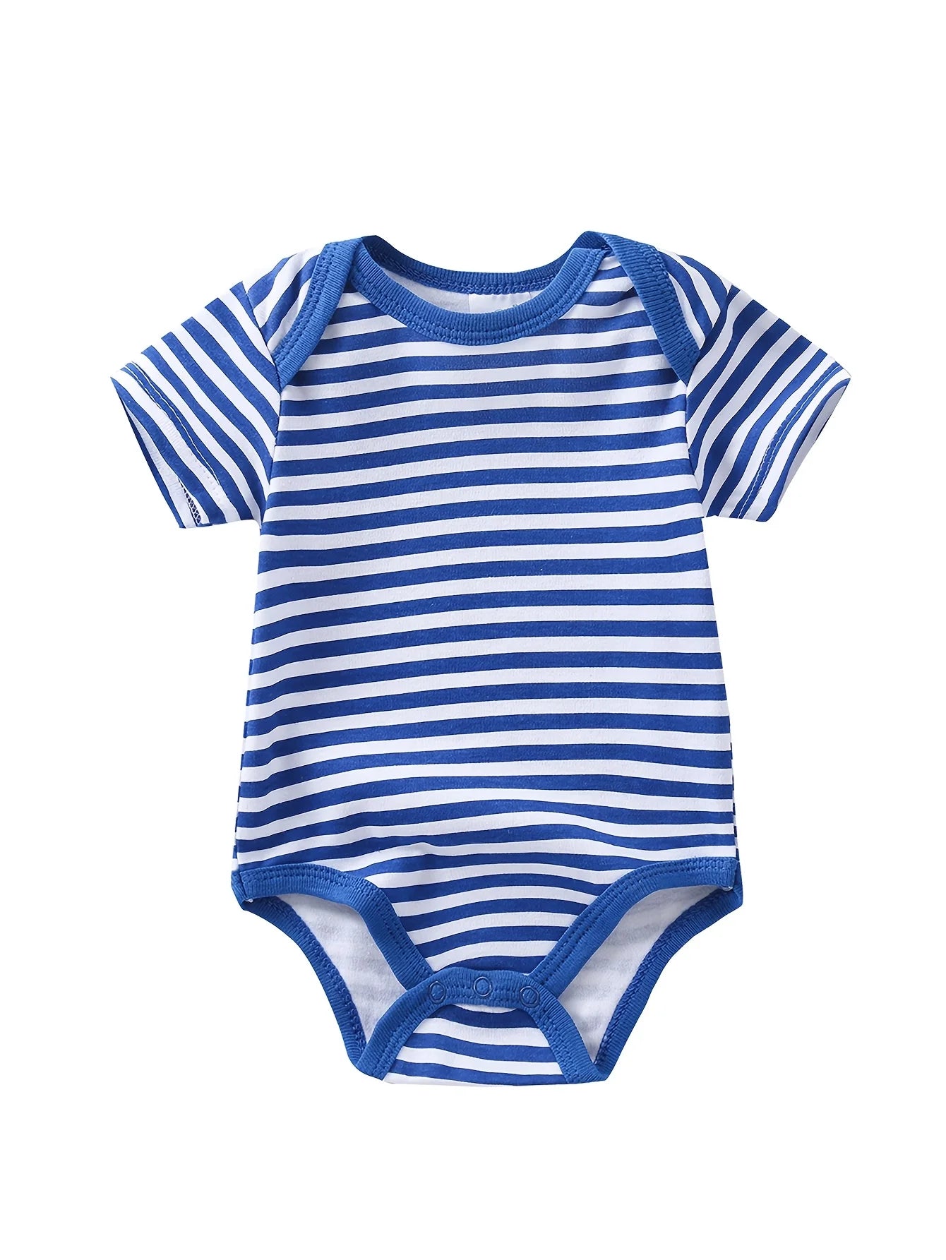 5pcs Baby Boy Bodysuits, Short Crawler Onesies, with Sailboat Pattern, Soft Breathable Casual Infant Clothes, infant sizes 0-12 months.