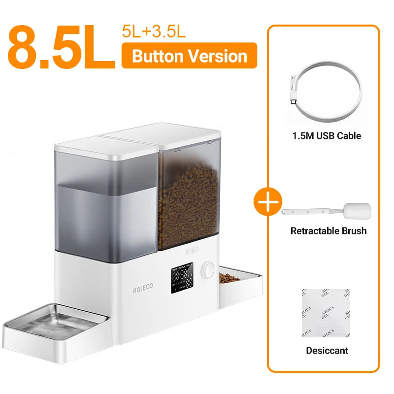 2in1 Automatic Pet Feeder and Water Fountain for Busy Pet Owners