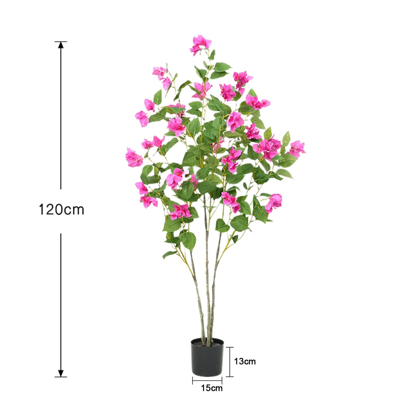 4FT Artificial Bougainvillea Flower Tree, Real Touch Silk Plant, Beautiful Tropical Decor for Home, Patio, Sunrooms, Parties, Weddings.