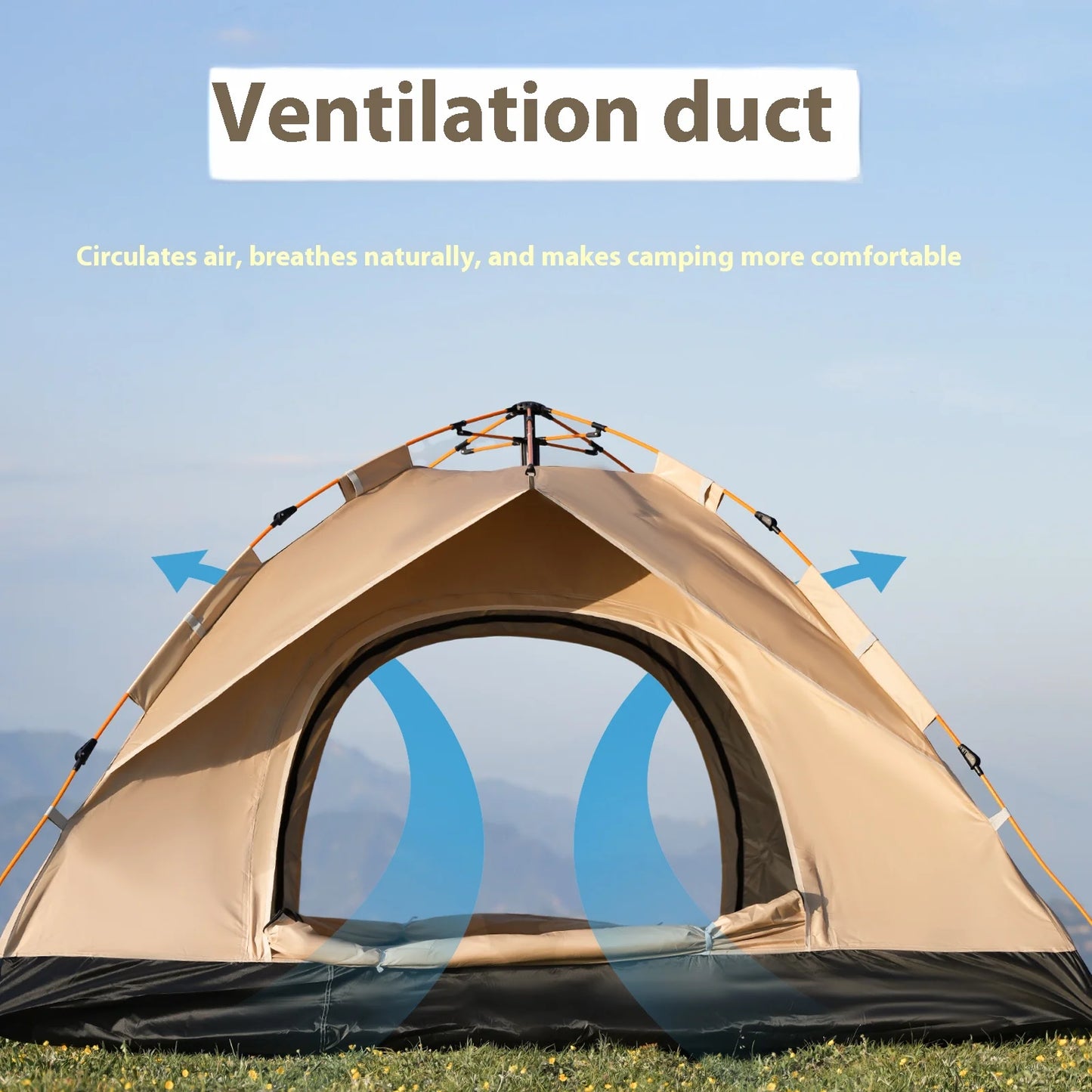 Waterproof, Lightweight, Pop Up Tent for Family Camping, Beach Outings, Hiking trips, any place shade is needed.