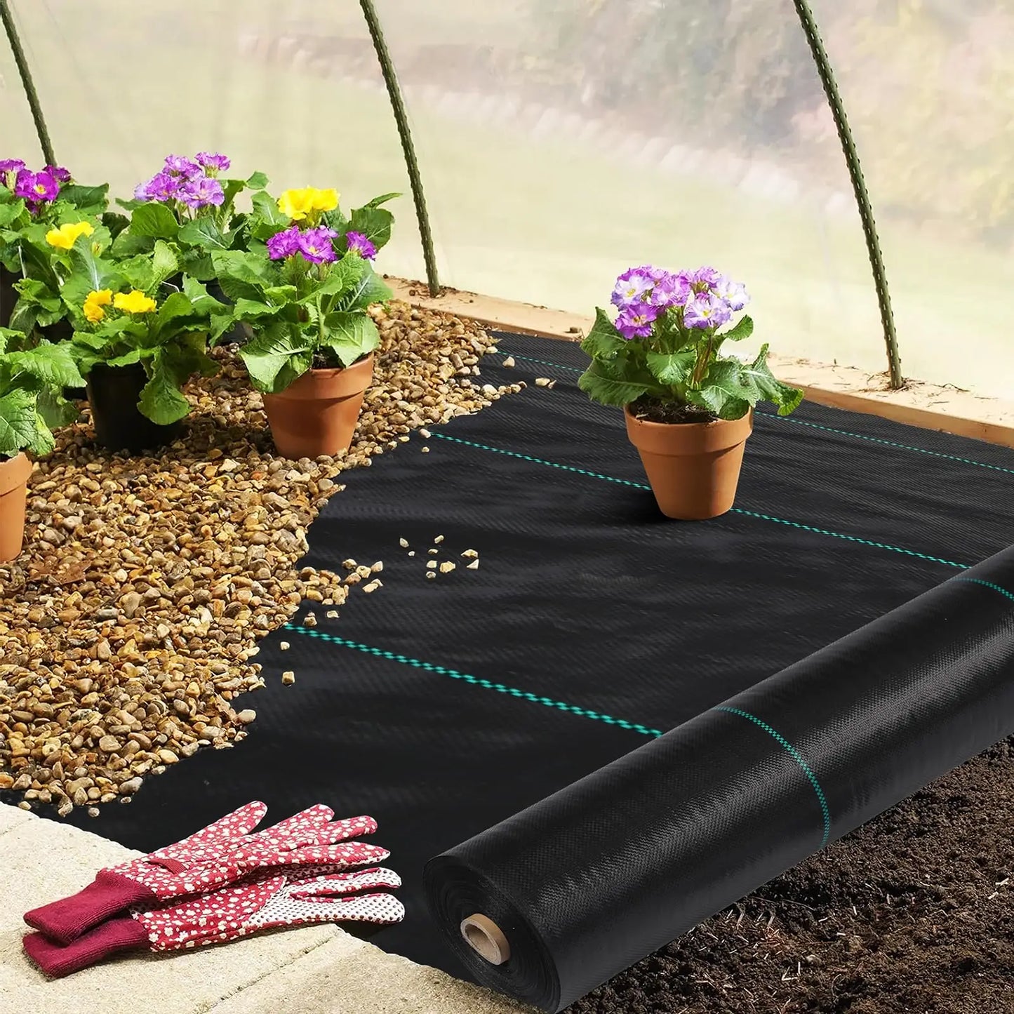 HiMISS Weed Barrier Landscape Fabric Heavy Duty Woven Garden Cloth