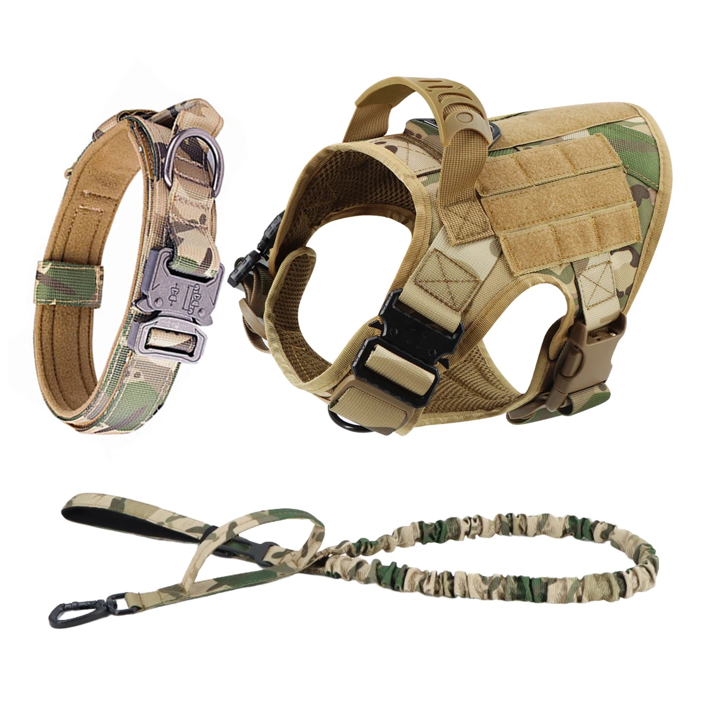 Large Dog Harness, Collar And Leash Set for Training, Walking and Carrying Gear. For Medium to Large Dogs