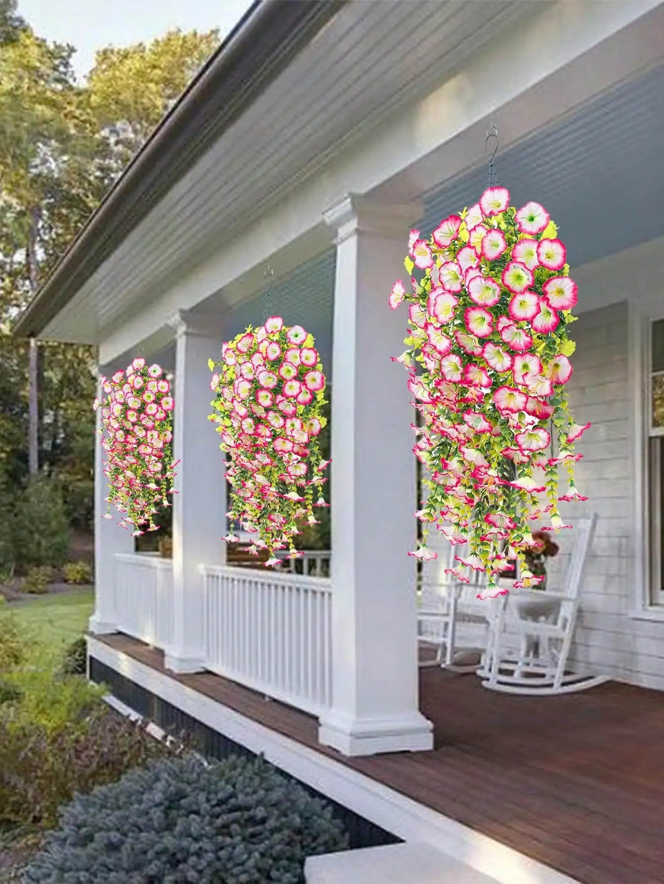 1/2/4pcs Artificial Eucalyptus Silk Flower Vine, UV-Resistant Greenery For Outdoor Hanging, Suitable For Anniversary, Graduation, Wedding, Party, Home, Office, Porch, Garden, Wall Decor for Spring & Summer