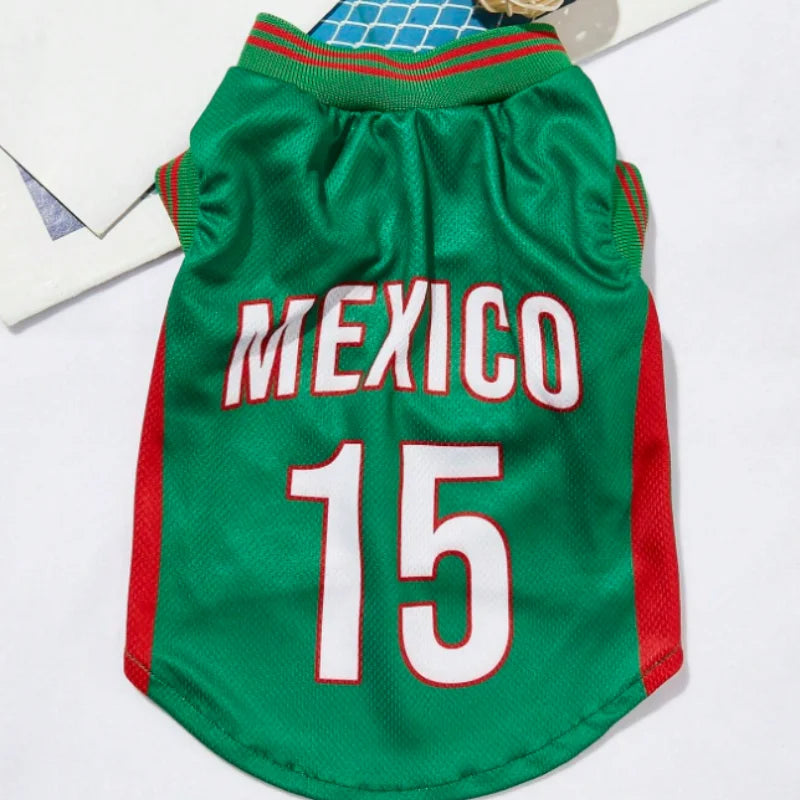 Mesh Breathable Dog Jersey For Sporty Pets -  Dress Up Your Pet