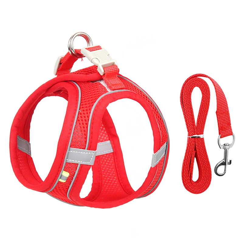 Dog Harness And Leash Set For Dogs, Soft Breathable Nylon, Reflective adds to Pet Safety