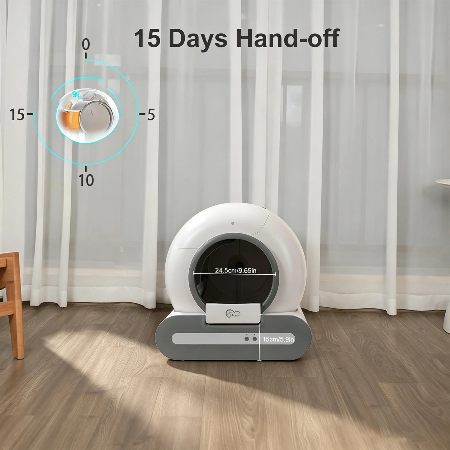 2026 New  65L Large Capacity Self-Cleaning Cat Litter Box. Smart Automatic Litter Box, App Remote Control, Only Supports 2.4G WiFi, Suitable for Mixed Cat Litter, Ideal for Multi-Cat Homes