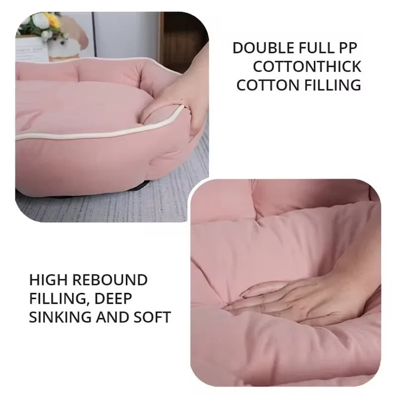 Corduroy Pet Sofa Bed For Dogs And Cats Winter Warm