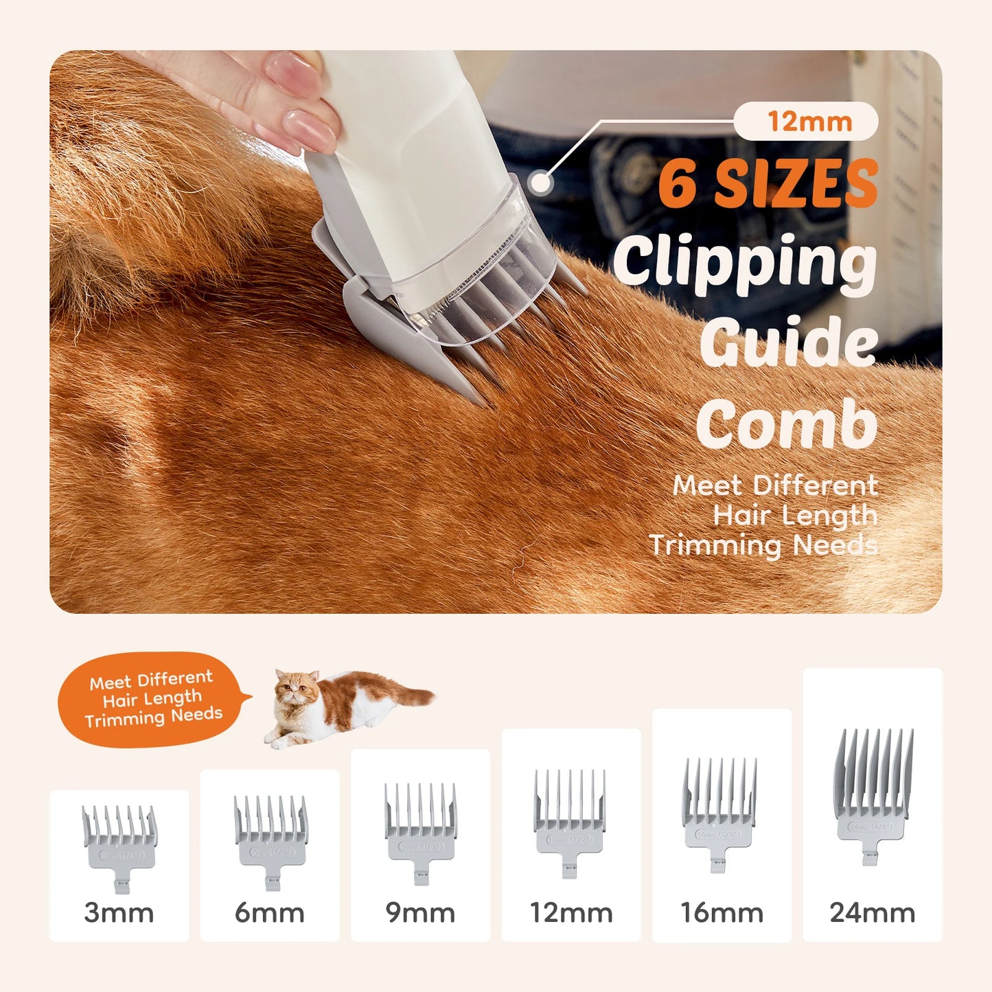 2.5L Professional Pet Grooming Vacuum Kit, 3 Suction Modes and 5 Groomer Tools with Cordless Low Noise Pet Clippers