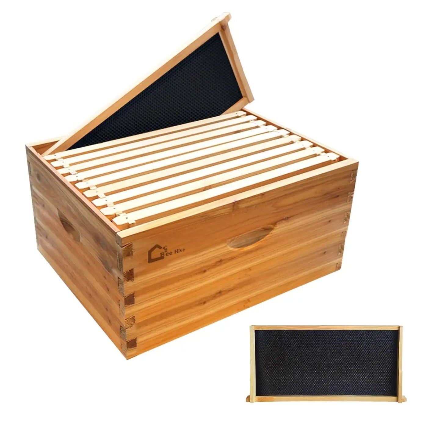 TWISTER.CK Deep Beehive Box With 100% Beeswax Frames
