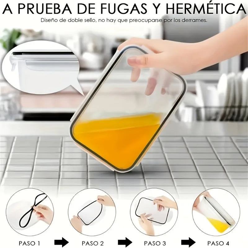 Airtight Food Storage Set With BPA-Free Containers And Labels