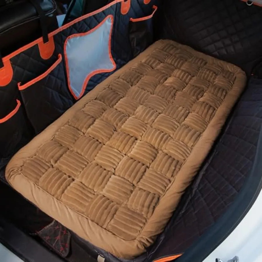 Backseat Pet Bed for Car, Plush Seat Cover, Non-Slip Travel Mat and Backseat Extender