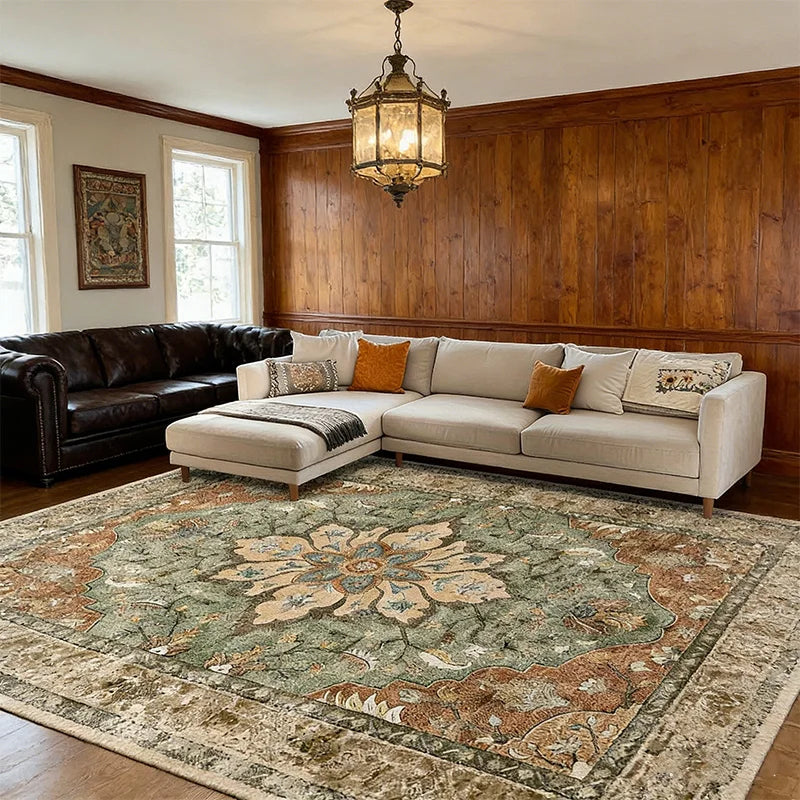 Bohemian Area Rug Non Slip Machine Washable Living Room