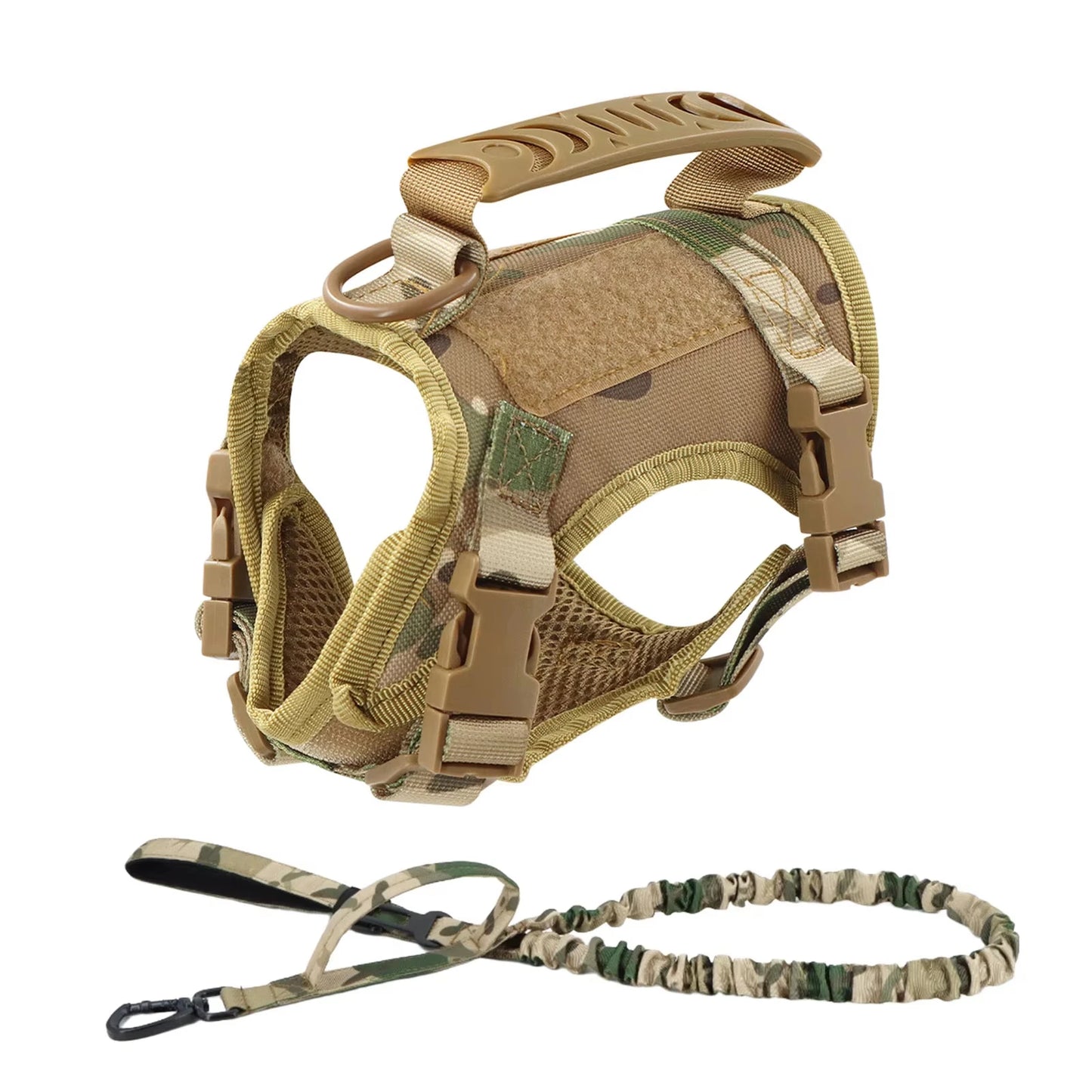 Tactical Puppy Harness Leash Set For Small Dogs and Kitties,  Adjustable Harness Vest For Training when Walking