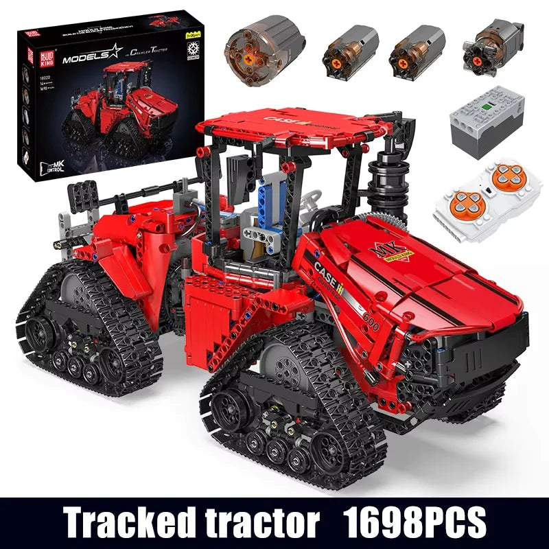 MOULD KING Pneumatic RC Crawler Tractor Building Block Set