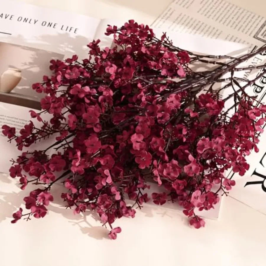 Artificial Babys Breath Silk Flowers Gypsophila Bouquets For Fall Decor