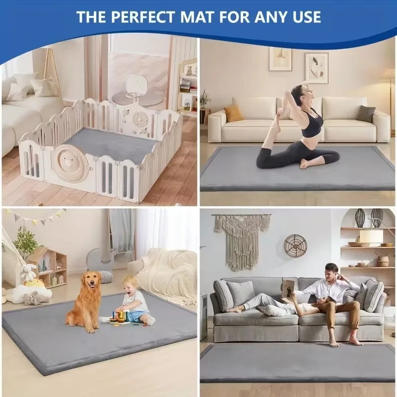 Velvet Look Non Slip Rug For Living Room And Bedroom