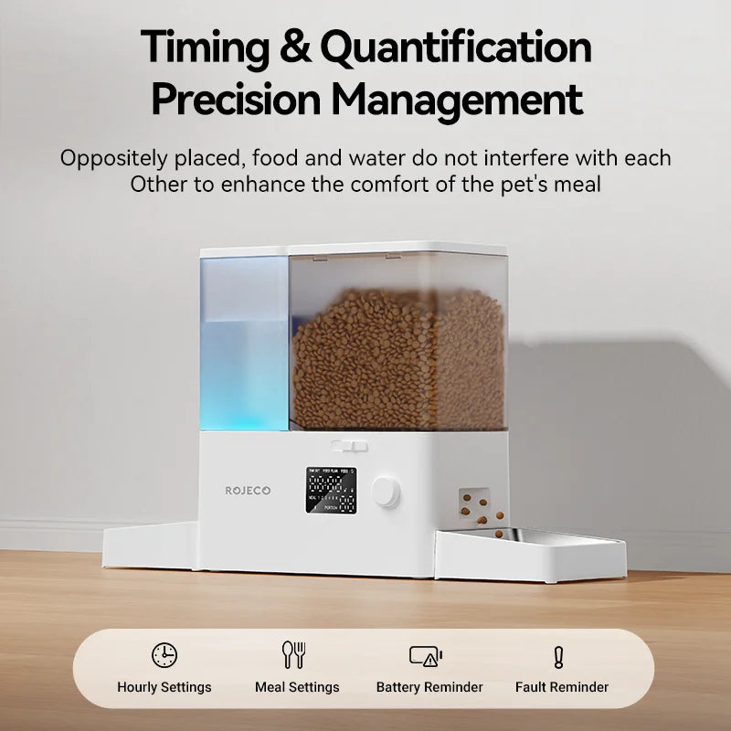 2in1 Automatic Pet Feeder and Water Fountain for Busy Pet Owners