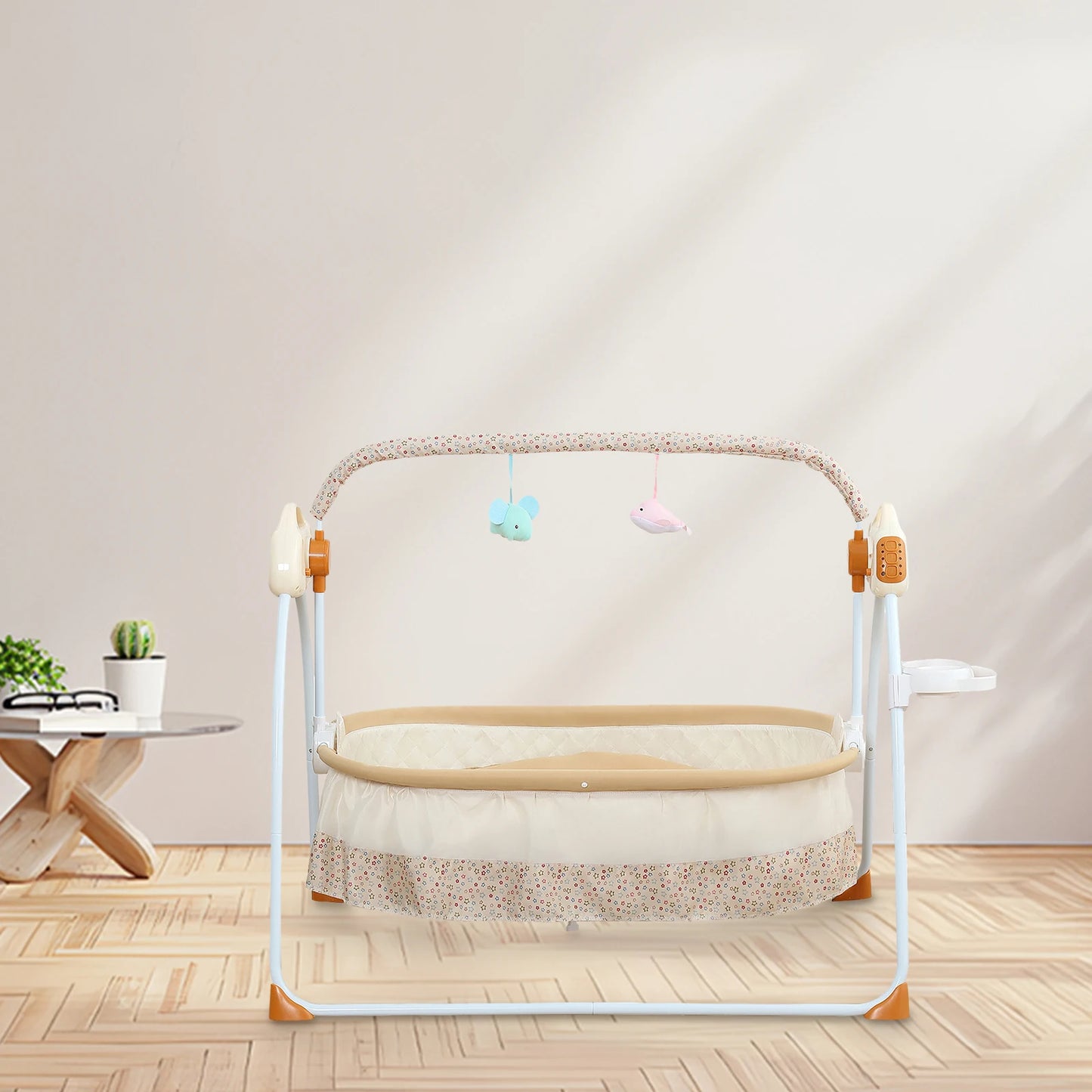 Infant Cradle With Music And Mosquito Net Automatic Swing