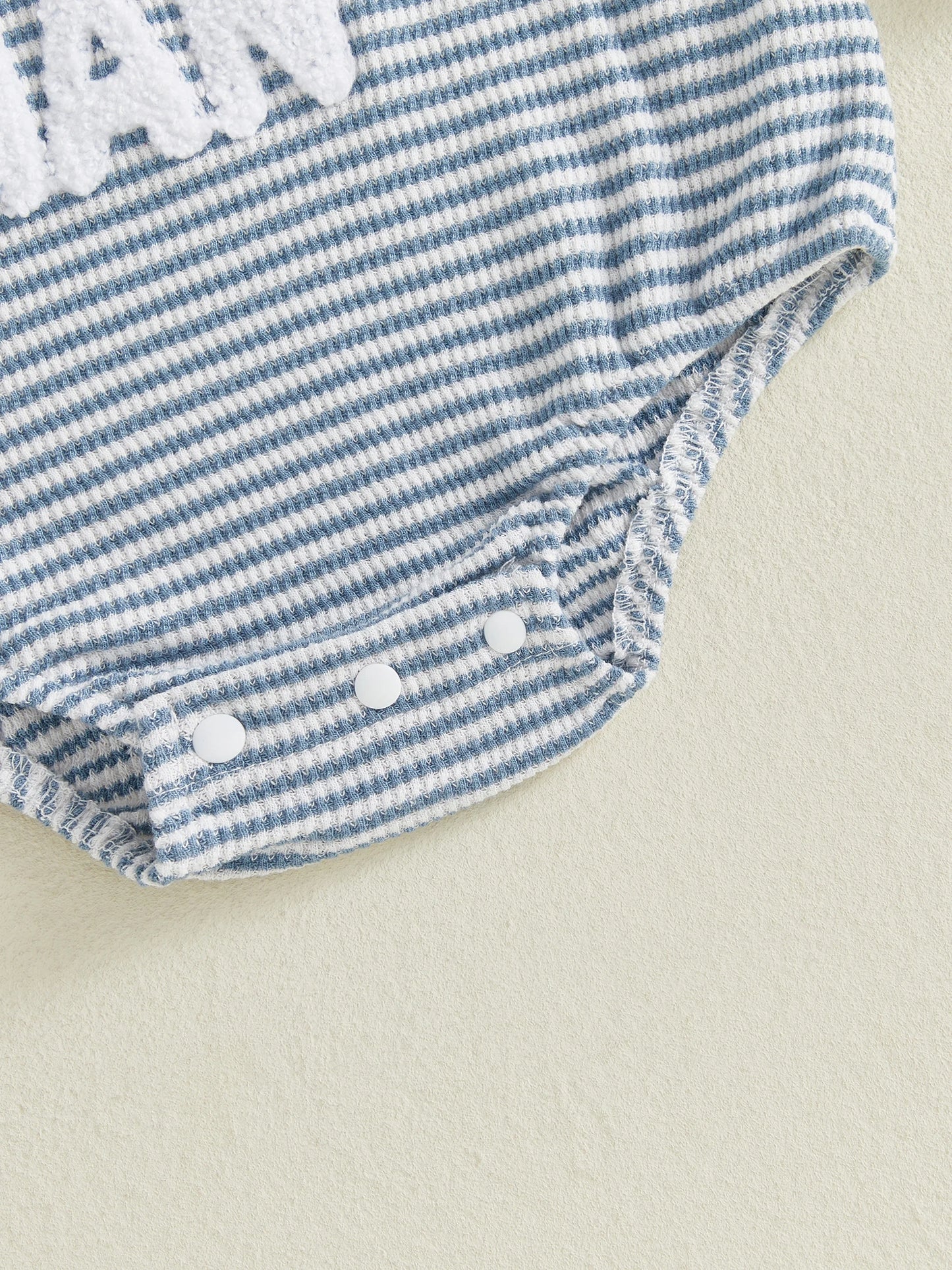 Long Sleeve Fall-Stripe Romper, Waffled Bodysuit for Your Cute Little Guy