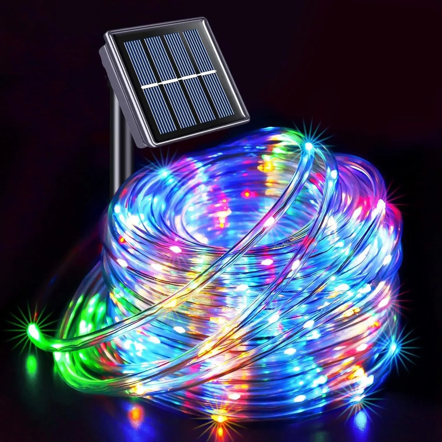 IEEYEEY LED Solar Strip Rope Fairy Lights For Outdoor Garden Decor