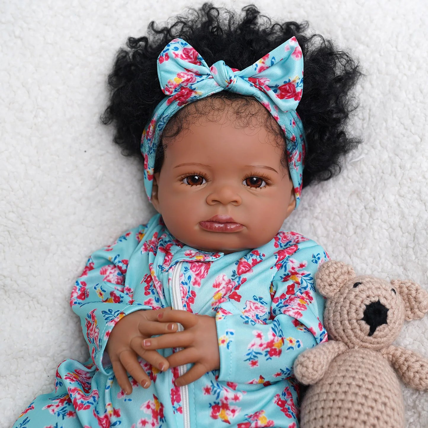 Reborn Baby Doll Cloth Body Handmade Collectible Art Doll Gift