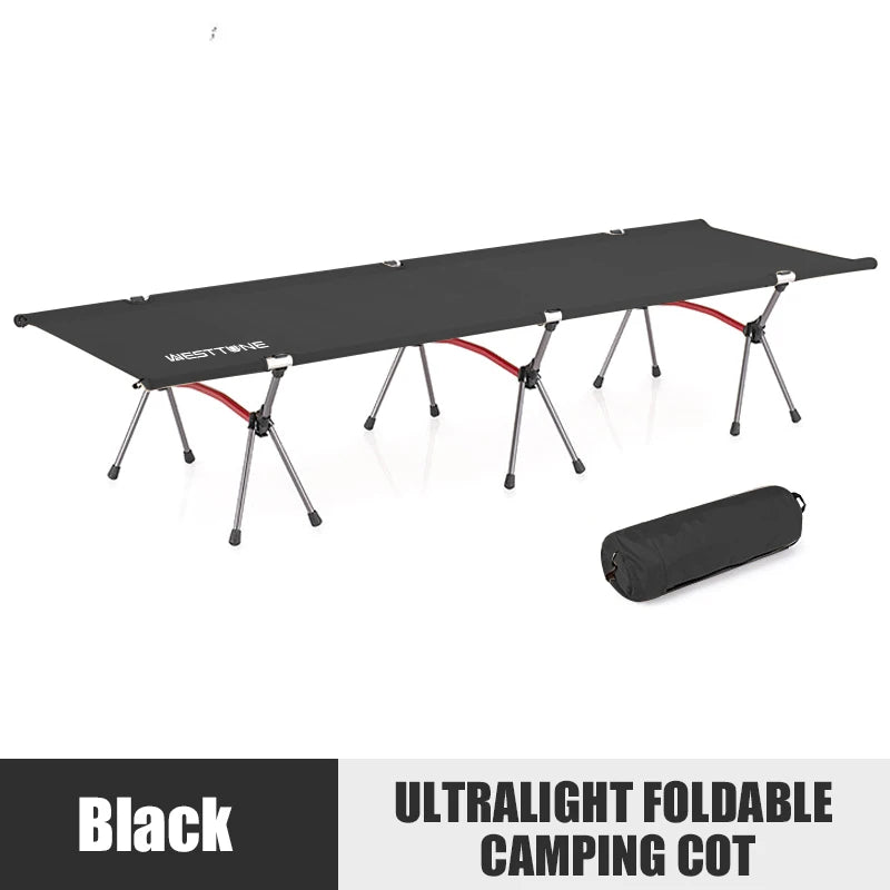 Sturdy Camping Cot, Ultra Light Aluminum Folding Bed For Outdoors, Patios, Camping trips