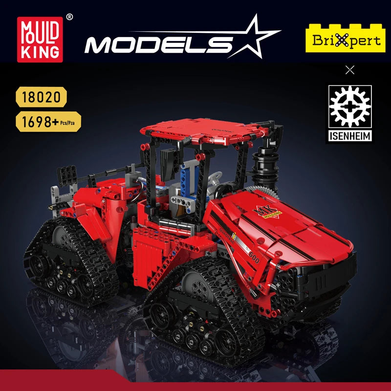MOULD KING Pneumatic RC Crawler Tractor Building Block Set