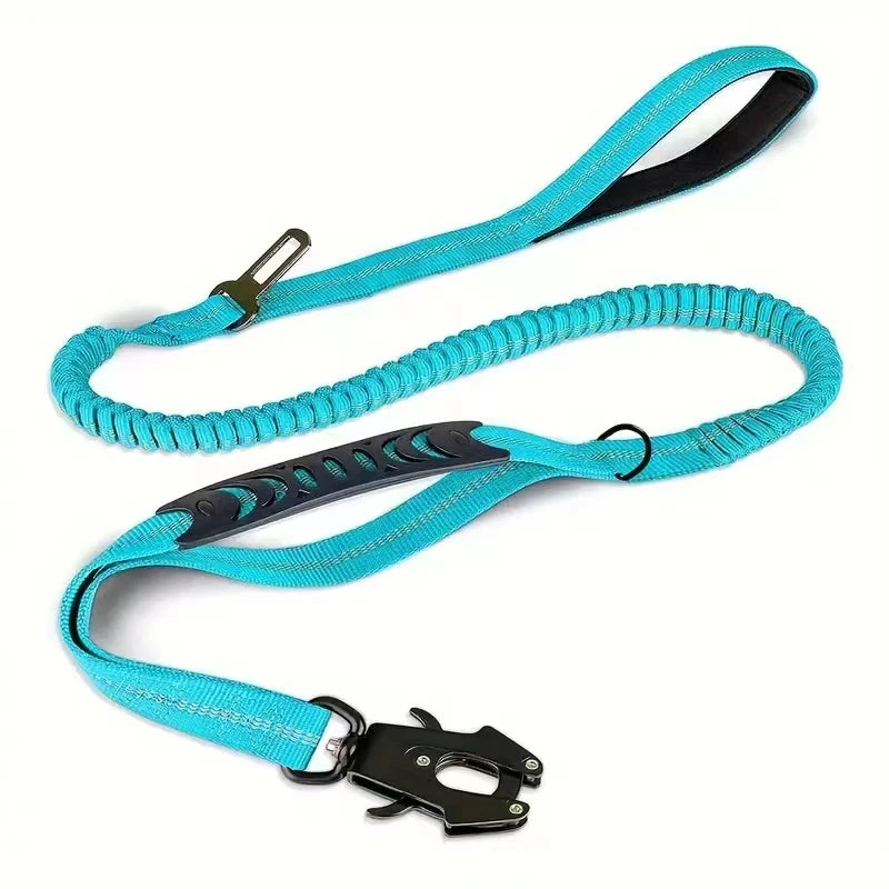 Reflective Shock Absorbing Dog Leash For Large Dogs Tactical Bungee