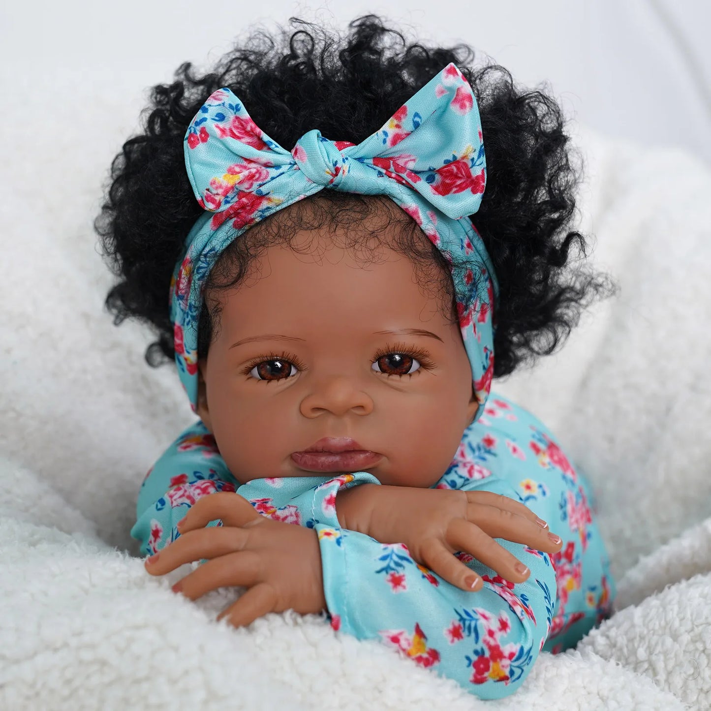 Reborn Baby Doll Cloth Body Handmade Collectible Art Doll Gift