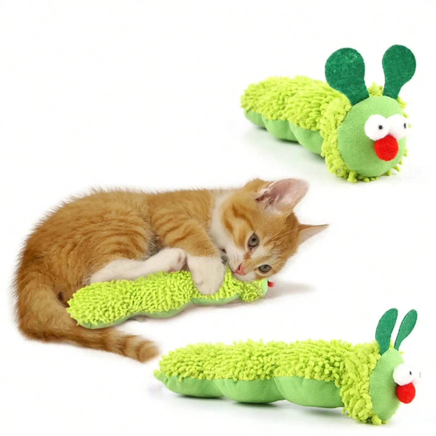 Caterpillar Catnip Toy for Kitties.  Interaction Toy to keep your Cat happy and playful.