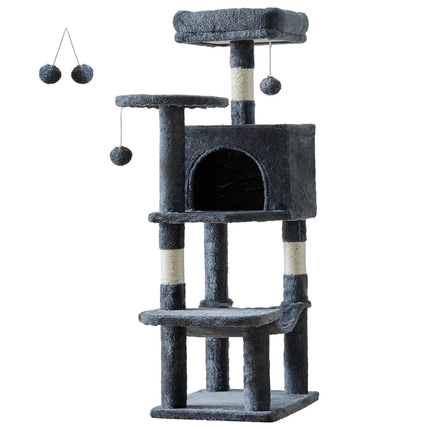 Large Cat Condo for Climbing and Hiding, for hours of engaging your Kitties, for Multi Cat Climbing on Towers With Sisal posts
