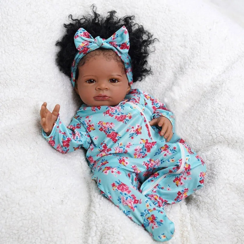 Reborn Baby Doll Cloth Body Handmade Collectible Art Doll Gift
