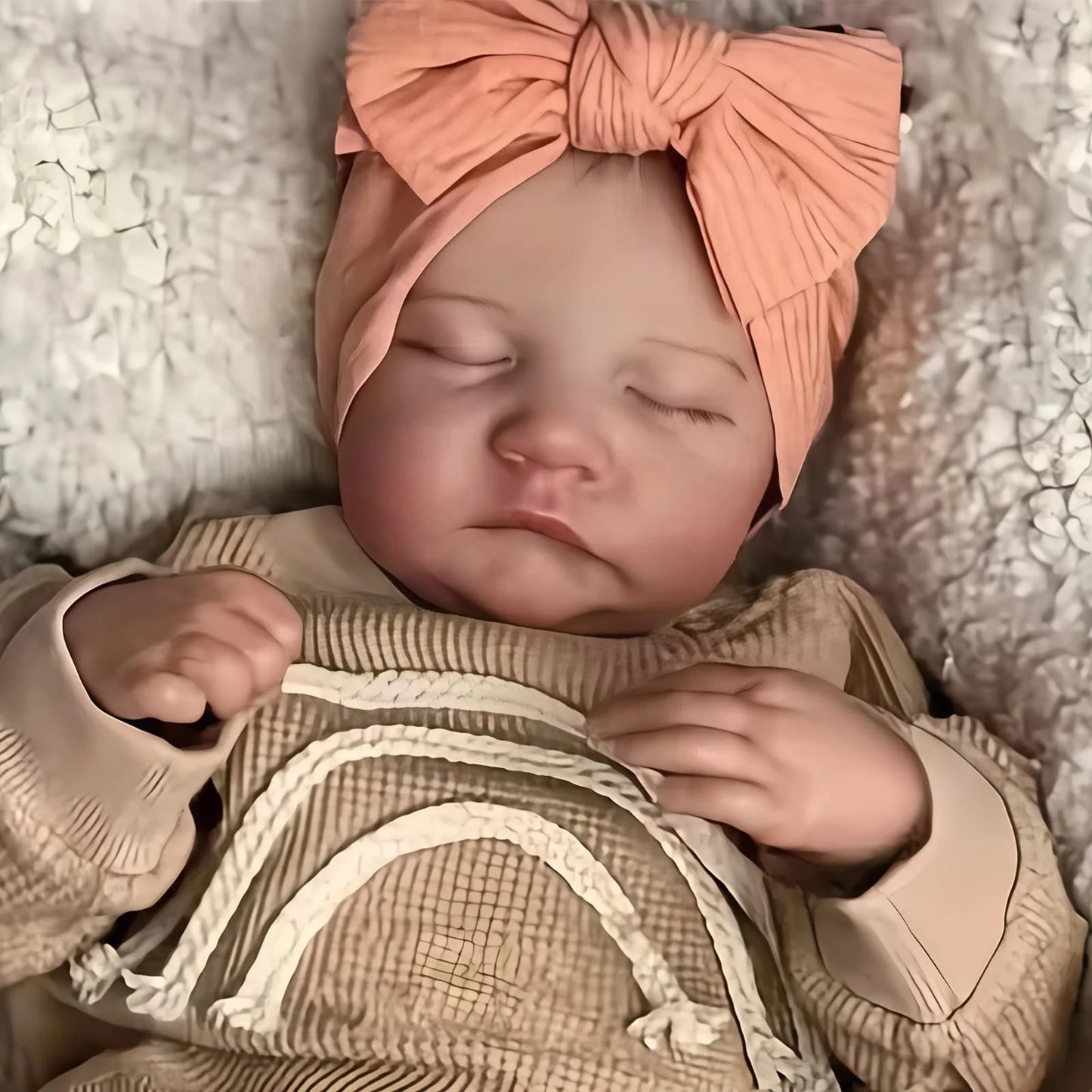 Lifelike Reborn Doll Handmade Art Doll With Vinyl Limbs