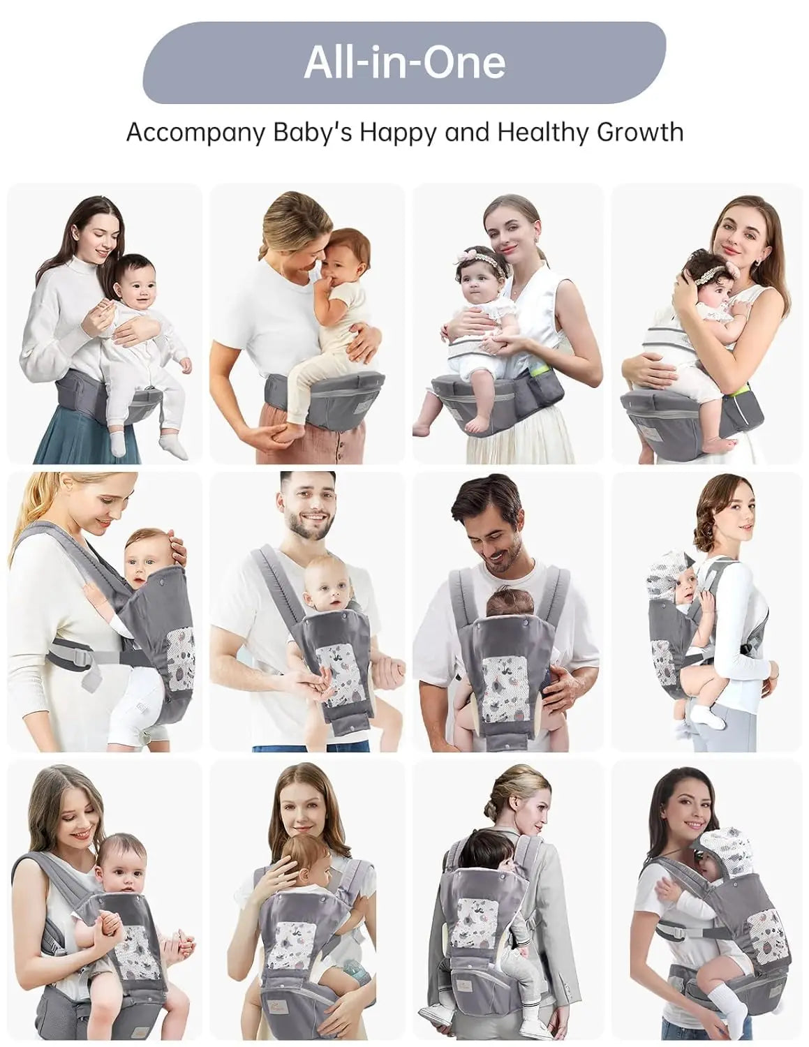 Ergonomically Designed Baby Carrier For Newborns to Toddlers, Front Facing