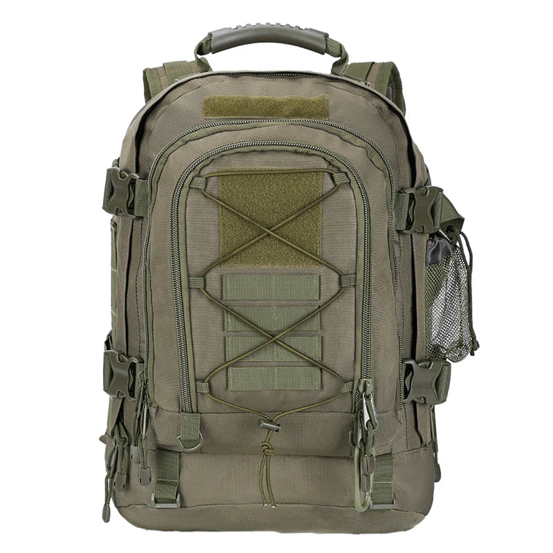 65L Outdoor Tactical Backpack, Men's Outdoor Hiking Bag, Large Capacity Rugged Military Style for Traveling or Camping or School